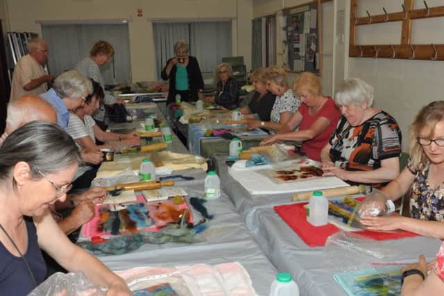 New Longton Artists based at New Longton Village HallMembers enjoy a craft felting evening demonstrated by member nary Holden