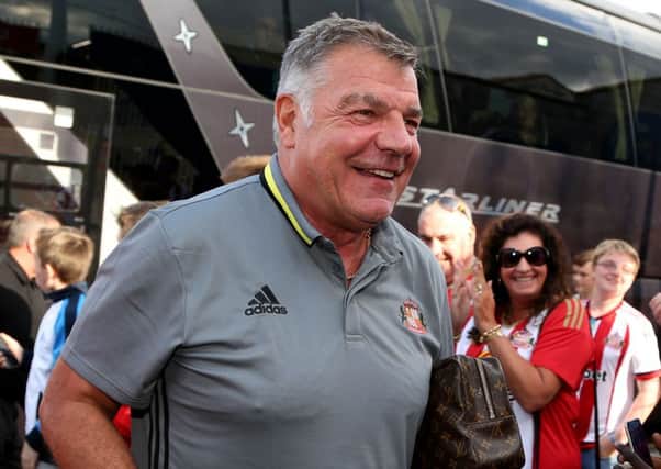 Sunderland manager Sam Allardyce arrives for the pre-season friendly match at Victoria Park, Hartlepool. Photo: Richard Sellers/PA Wire.