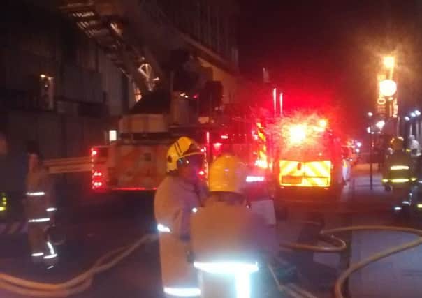 Fire at Lancaster Police Station. Picture credit: @CoxP999