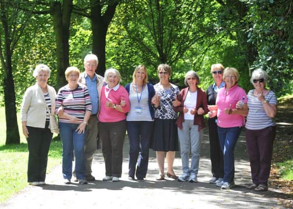 Photo Neil Cross
Healthcare assistant Sue James has set up a walking group for patients at St Fillans Medical Centre, Liverpool Road, Penwortham, to walk in Hurst Grange park