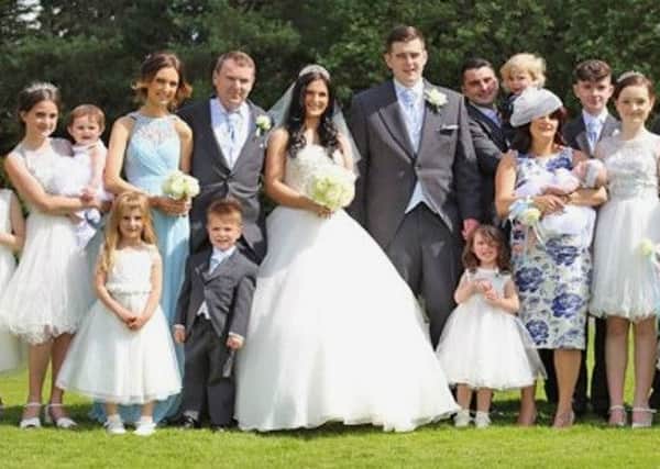The Radford family at the wedding of Sophie. Picture from Channel 4's '18 Kids and Counting'