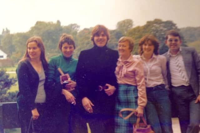 Elaine Stringer (second right) with former nursing friends - Sharoe Green Hospital