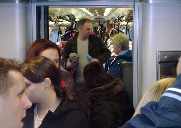 Overcrowded trains at Preston Train Station
