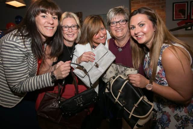 Sadie Sharples, Vicky Turner, Lisa Upton, Alison Rigby, Alex Murch - RBS at the Ladies Night for Preston charity Heartbeat