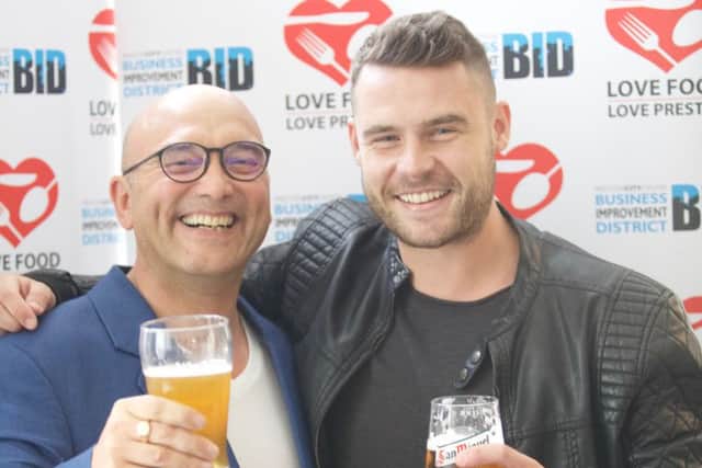 Gregg Wallace and Danny Miller in Preston