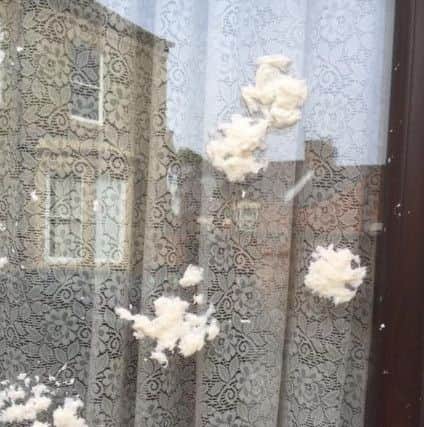 TAUNT: Tissues were thrown at the elderly mans window
