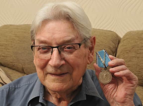 Photo Neil Cross
WW2 Arctric convoy veteran Cliff Nuttall has finally been presented with a special service medal by the  Russians