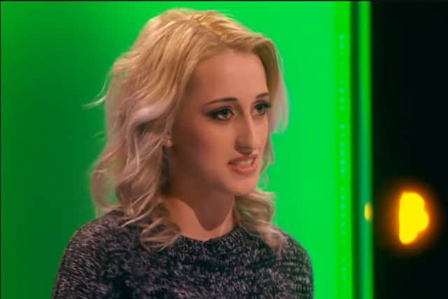 Ania Crosby, 21, from Fulwood, Preston  on Channel 4's new dating show Naked Attraction.