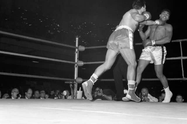 Action from Brian London's world title fight with Muhammad Ali at Earls Court