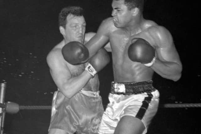 Action from Brian London's world title fight with Muhammad Ali at Earls Court