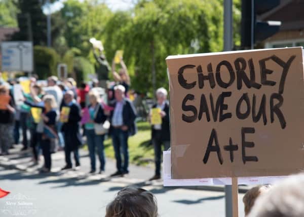 Protesting against A&E closure in Chorley on Saturday, May 14, 2016
Please credit Steve Salmon