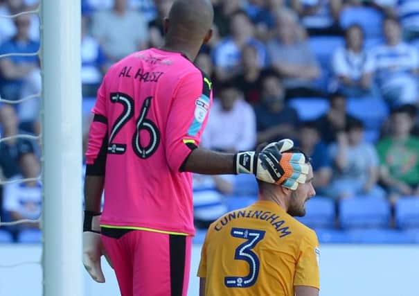 Greg Cunningham is consoled by Ali Al Habsi after missing a chance