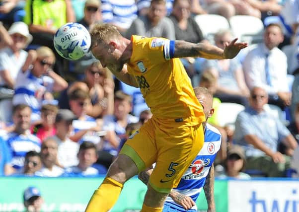 Tom Clarke in action at Reading before limping off with an injury