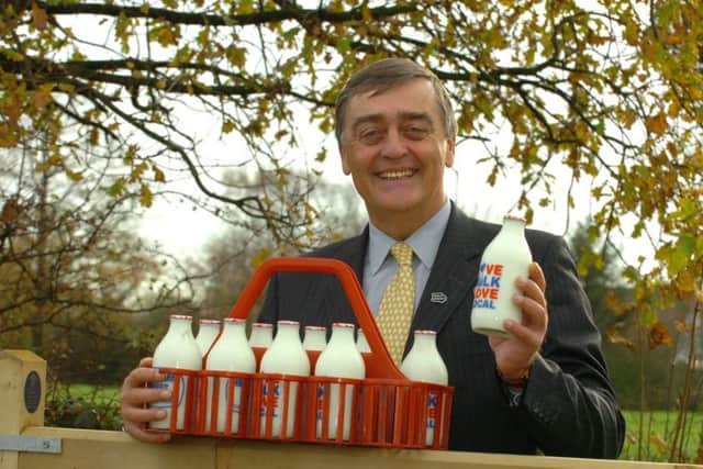 Duke of Westminster launches the 'Love Milk, Love Local' campaign run by Holme Farm Dairies in Penwortham.