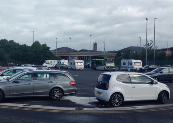 Drivers give caravans a wide berth at Portway park and ride