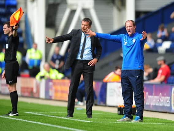 Simon Grayson issues instructions to his side on Saturday.