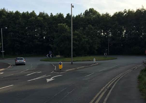 Roundabout on Eastway, Fulwood, Preston.