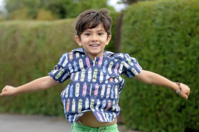 Seven-year-old Euan Hird is recovering following an escalator accident