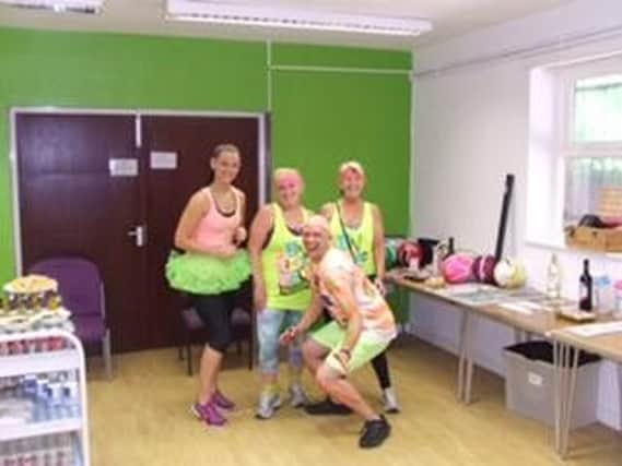 Some of the participants at the neon zumbathon for Plungington Community Centre