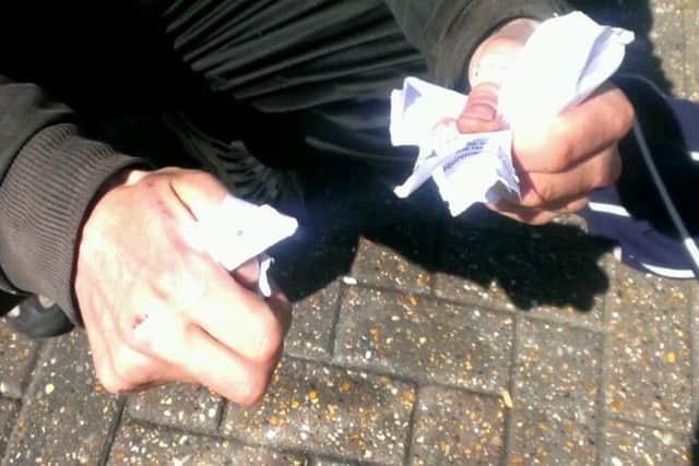 Darren Traynor, 40, was given a notice to move on for begging on Orchard Street, Preston