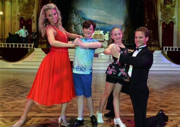 Dirty Dancing's Carlie Milner and Karl James Wilson dance with Henry Beale and Georgia Hill at Blackpool Tower,