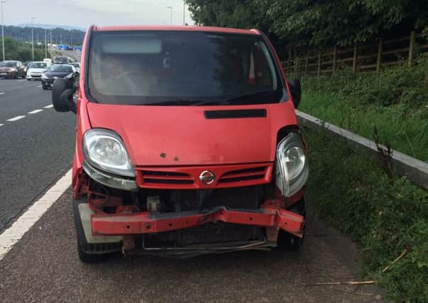 Van said to be involved in RTC on M6. Picture: @Lancsroadpolice
