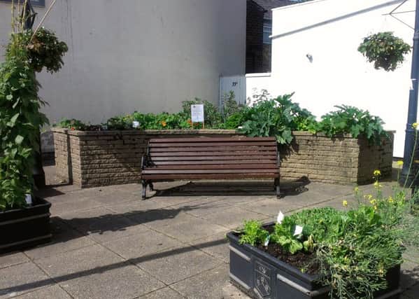 A Community Edible Garden in Chorley town centre done by Chorley in Bloom