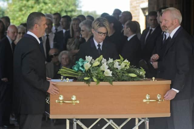 The funeral of actor Kenny Baker at Lytham Crematorium