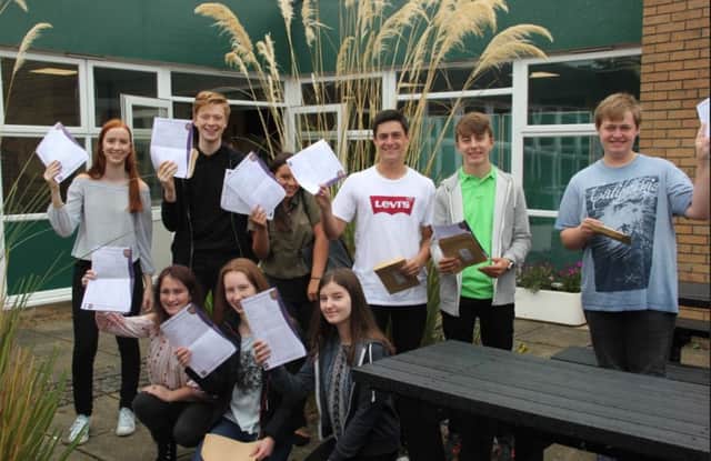 Pupils celebrate GCSE results  at All Hallows Catholic High School