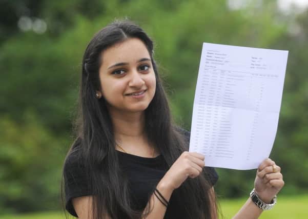 GCSE results at Fulwood Academy.  Pictured is Karam Kaur.