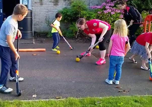 Garstang Ladies Hockey Club giving hockey taster session at Park It event on August 19 at Fulwood Leisure Centre