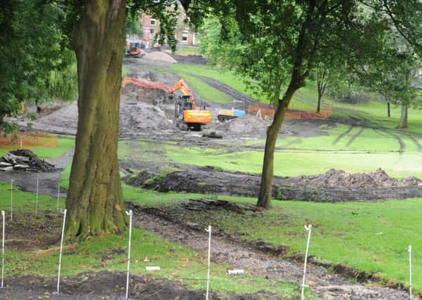 Work is ongoing to restore Preston's historic park, Winckley Square, Preston.