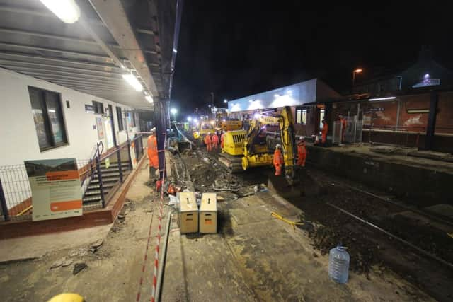 Work being carried out to the subway and tracks at Chorley Rail Station over the bank holiday weekend. CREDIT: Newtwork Rail