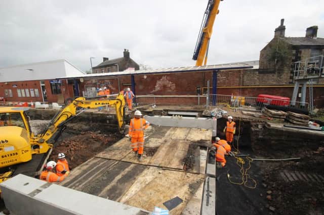 Work being carried out to the subway and tracks at Chorley Rail Station over the bank holiday weekend. CREDIT: Newtwork Rail