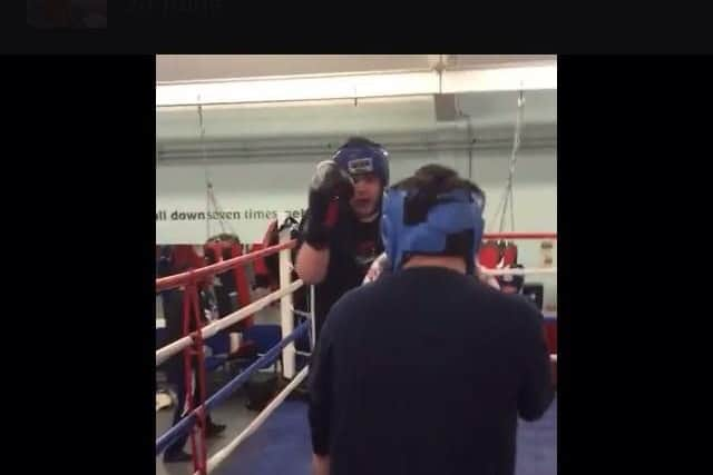 Aiden Worthington sparring