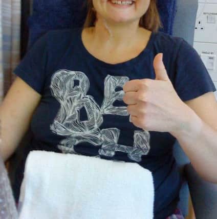 Emma Gregson, a primary school teacher who was days away from death before undergoing a lifesaviing liver transplant.
A photo of Emma the day after her transplant.