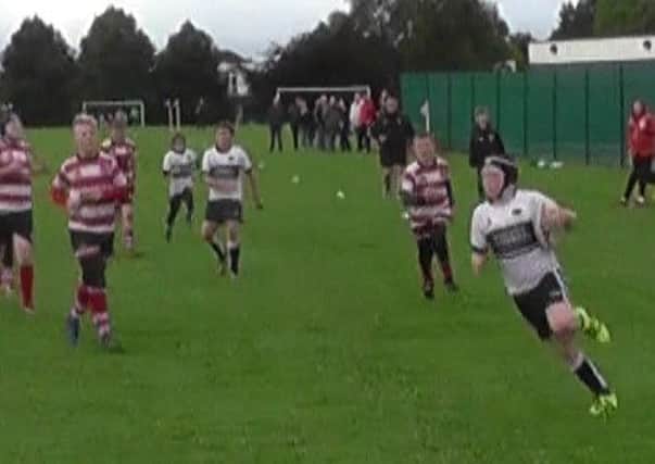 Mark Critchley scores for Panthers Under-11s
