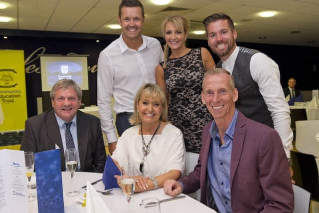 PNE community trust 30th anniversary -The family of Mick Baxter alongside the PFA community liaison executive Dennis Leman