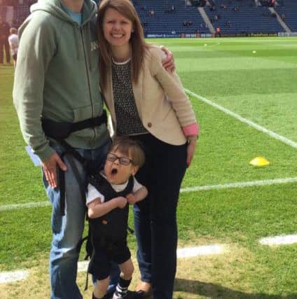 Rory Curzon Smith, 5, from Fulwood Preston with dad Henry and mum Sally. Rory was invited to be mascot at Preston North End