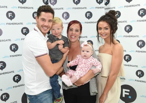 Today's event at Fishergate Shopping Centre with Scott and Kady from Love Island
Kaylie Jenkinson from Leyland with young fans Ivy, four months, and Albie, two