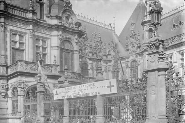 Le Palais Benedictine used as a hospital for soldiers injured during the First World War.