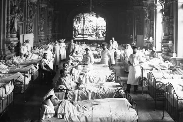 Le Palais Benedictine used as a hospital for soldiers injured during the First World War