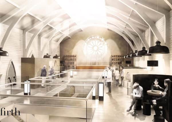 CGI images of how the inside of the former Fishergate Baptist Church could look. Permission has been granted to convert it into a restaurant and bar