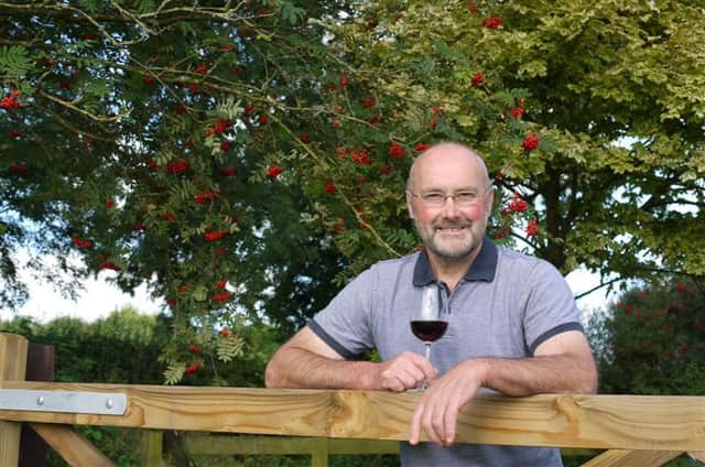 Simon Thompson, all set for the re-start of Longridge Wine Club.