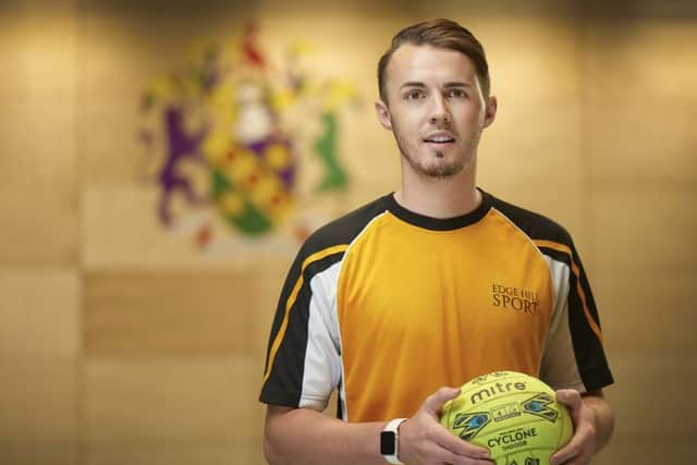 Michael Cartmel, 24, who suffered a serious brain injury when playing football at 16
Michael made an amazing recovery and has just finished at Edge Hill and is involved in lots of sports.