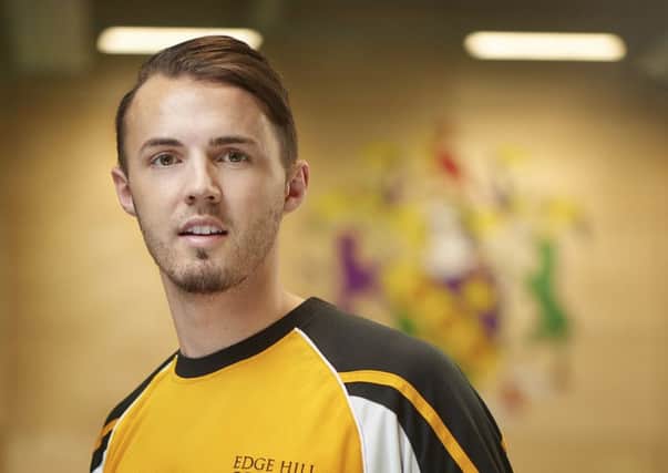 Michael Cartmel, 24, who suffered a serious brain injury when playing football at 16
Michael made an amazing recovery and has just finished at Edge Hill and is involved in lots of sports.
