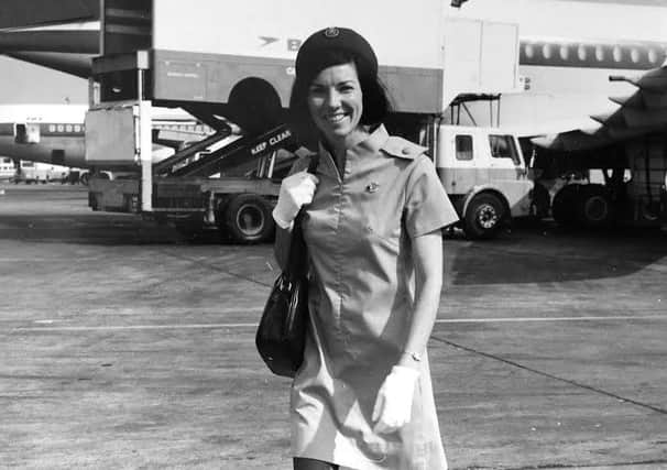 Maureen in Stewardess Uniform