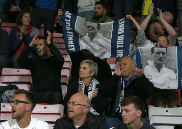PNE fans at the midweek cup tie