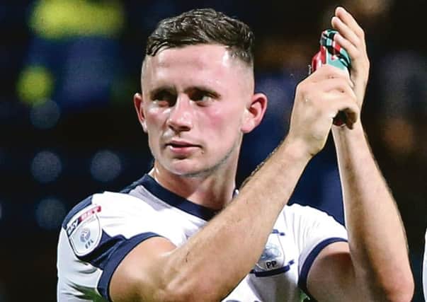 Alan Browne claps the fans after PNE's win over Wigan