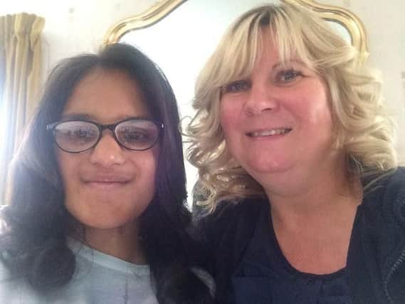Sarah Lal with her foster carer Gaynor Brown